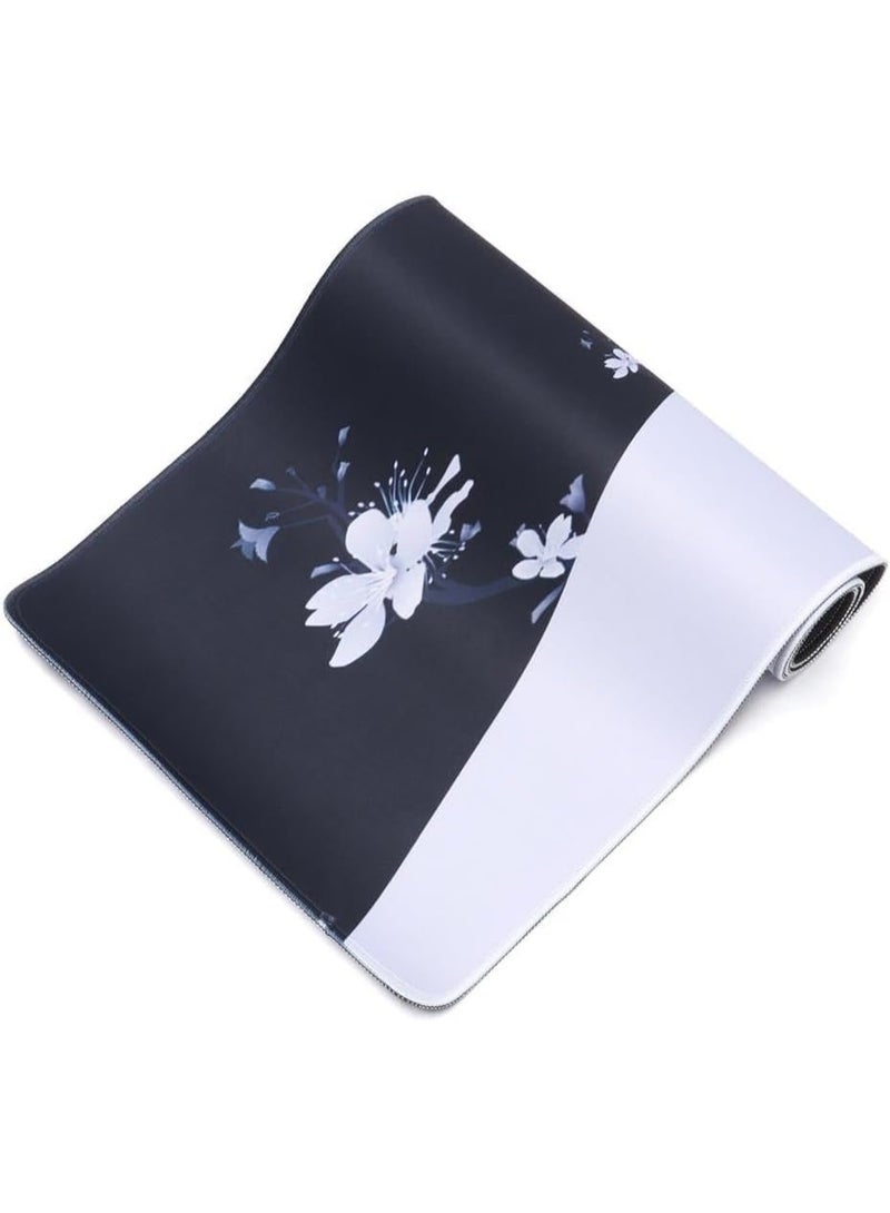 لوحة ماوس ألعاب يابانية باللونين الأبيض والأسود بقاعدة مضادة للانزلاق مقاس XL – إصدار السرعة | 80 × 30 سم - Image 5